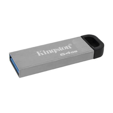 Memoria USB Kingston DataTraveler Kyson, 64GB, USB-A 3.0, Lectura 200MB/s, Plata