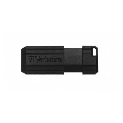 Memoria USB Verbatim PinStripe, 32GB, USB 2.0, Lectura 12MB/s, Escritura 5MB/s, Negro