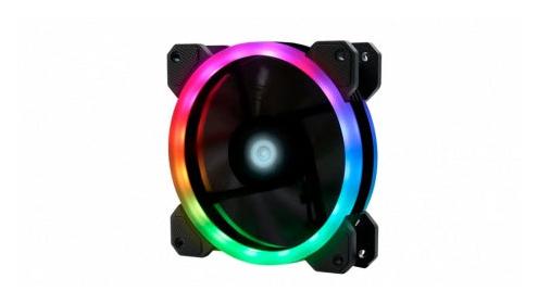 Ventilador Game Factor FKG400, 3x 120mm, 1500RPM, RGB, Negro
