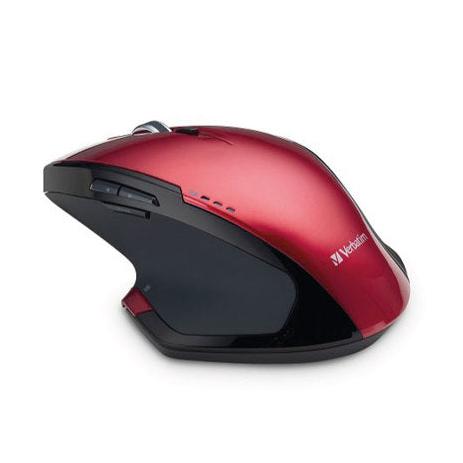 Mouse Verbatim Óptico Deluxe, Inalámbrico, USB, 1600DPI, Rojo