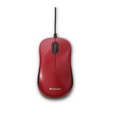 Mouse Verbatim Óptico 70234, Alámbrico, USB A, Rojo