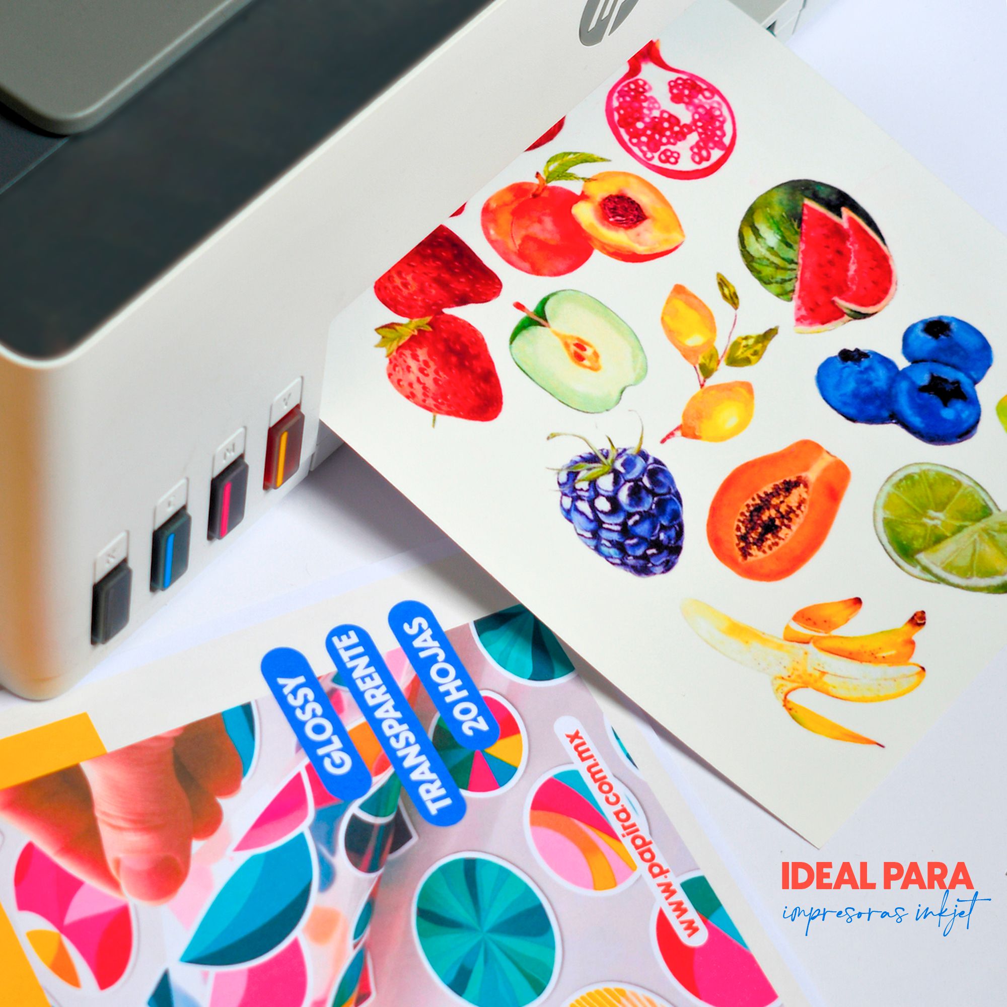 Vinil Adhesivo Imprimible Papira Transparente Glossy