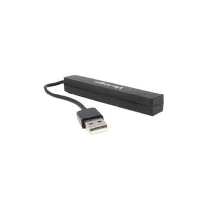 Vorago Hub USB 2.0 - 4x USB 2.0 Hembra, 480 Mbit/s, Negro