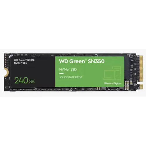 SSD WD WD Green SN350 NVMe, 240GB, M.2, 900MB/s Escritura, 2400 MB/s Lectura, PCI Express 3.1